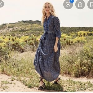 Dôen Prem in Navy Block Print